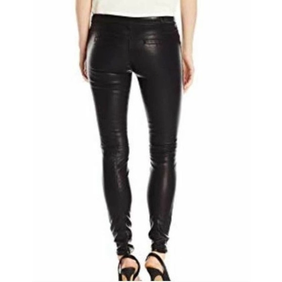 Blank NYC Women's Vegan Leather Black Leggings Size 26 - Picture 2 of 7